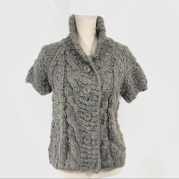 Vivienne Tam Sweaters - Vivian’s Tam Chunky Short Sleeve Sweater In Grey